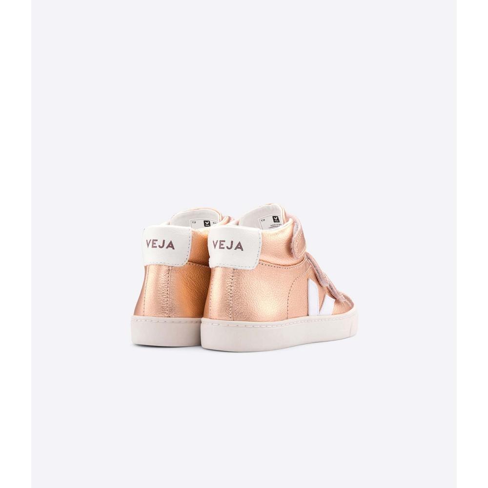 Veja ESPLAR MID CHROMEFREE Kids' Shoes Gold | CA 738EBC